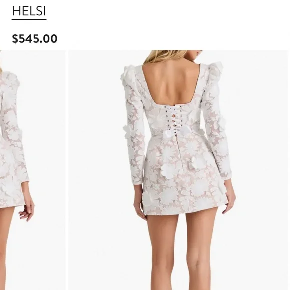 Helsi White Appliqué Mini Dress - Picture 2 of 2